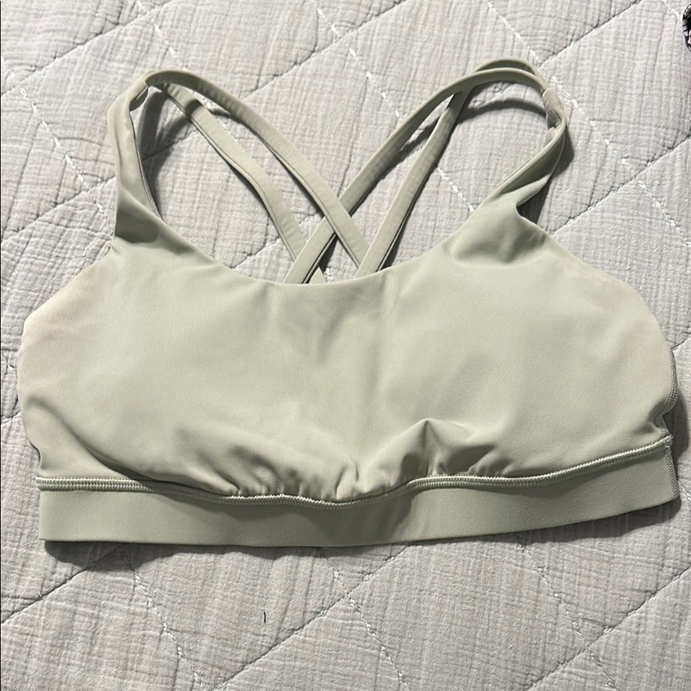 Lululemon Women's Sage Green Sports Bra- size 8